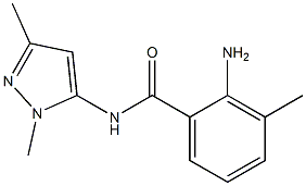 2-amino-N-(1,3-dimethyl-1H-pyrazol-5-yl)-3-methylbenzamide,,结构式