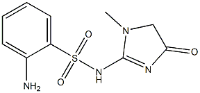 2-amino-N-(1-methyl-4-oxo-4,5-dihydro-1H-imidazol-2-yl)benzene-1-sulfonamide Structure