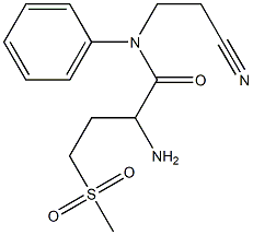 2-amino-N-(2-cyanoethyl)-4-methanesulfonyl-N-phenylbutanamide Structure