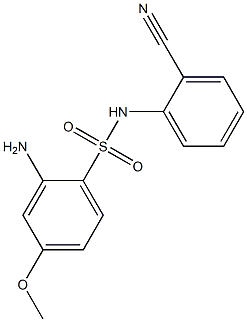 2-amino-N-(2-cyanophenyl)-4-methoxybenzene-1-sulfonamide 化学構造式