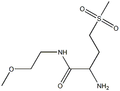 2-amino-N-(2-methoxyethyl)-4-(methylsulfonyl)butanamide Structure