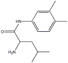 2-amino-N-(3,4-dimethylphenyl)-4-methylpentanamide Struktur