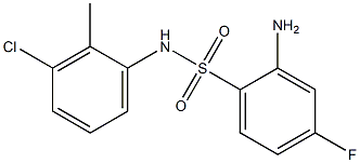 2-amino-N-(3-chloro-2-methylphenyl)-4-fluorobenzene-1-sulfonamide Structure