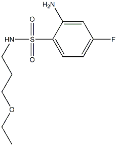 2-amino-N-(3-ethoxypropyl)-4-fluorobenzene-1-sulfonamide Structure