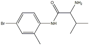 2-amino-N-(4-bromo-2-methylphenyl)-3-methylbutanamide 化学構造式