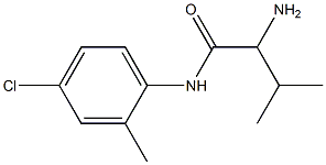 2-amino-N-(4-chloro-2-methylphenyl)-3-methylbutanamide 化学構造式