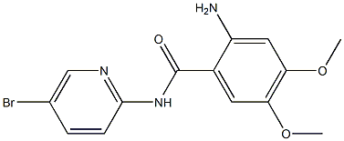 2-amino-N-(5-bromopyridin-2-yl)-4,5-dimethoxybenzamide,,结构式