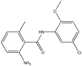 2-amino-N-(5-chloro-2-methoxyphenyl)-6-methylbenzamide,,结构式