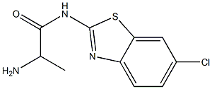 2-amino-N-(6-chloro-1,3-benzothiazol-2-yl)propanamide Structure