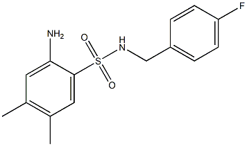 2-amino-N-[(4-fluorophenyl)methyl]-4,5-dimethylbenzene-1-sulfonamide Structure