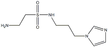 2-amino-N-[3-(1H-imidazol-1-yl)propyl]ethane-1-sulfonamide,,结构式