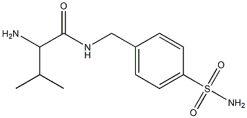 2-amino-N-[4-(aminosulfonyl)benzyl]-3-methylbutanamide Struktur