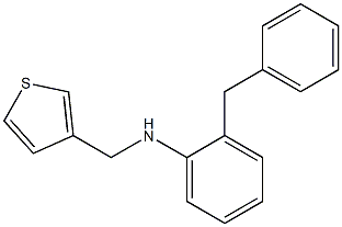 2-benzyl-N-(thiophen-3-ylmethyl)aniline Structure
