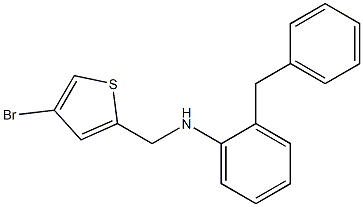 2-benzyl-N-[(4-bromothiophen-2-yl)methyl]aniline Structure