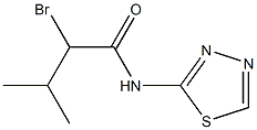 2-bromo-3-methyl-N-(1,3,4-thiadiazol-2-yl)butanamide Struktur