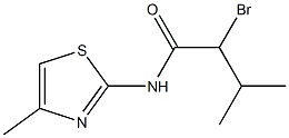 2-bromo-3-methyl-N-(4-methyl-1,3-thiazol-2-yl)butanamide Structure