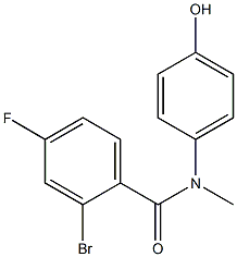 2-bromo-4-fluoro-N-(4-hydroxyphenyl)-N-methylbenzamide,,结构式