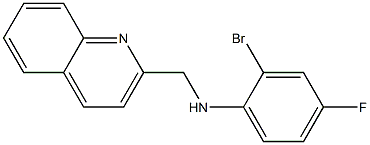 2-bromo-4-fluoro-N-(quinolin-2-ylmethyl)aniline Structure