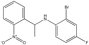 2-bromo-4-fluoro-N-[1-(2-nitrophenyl)ethyl]aniline Struktur