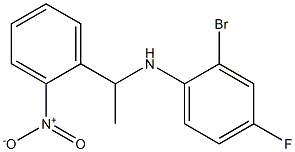 2-bromo-4-fluoro-N-[1-(2-nitrophenyl)ethyl]aniline Structure