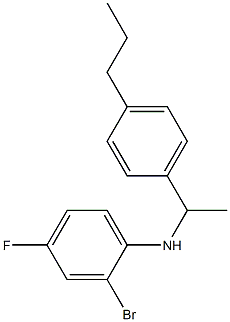  2-bromo-4-fluoro-N-[1-(4-propylphenyl)ethyl]aniline