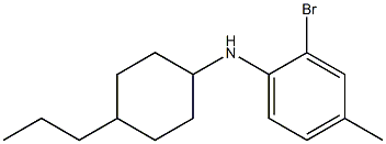 2-bromo-4-methyl-N-(4-propylcyclohexyl)aniline 结构式