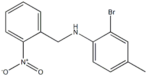 2-bromo-4-methyl-N-[(2-nitrophenyl)methyl]aniline,,结构式