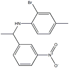 2-bromo-4-methyl-N-[1-(3-nitrophenyl)ethyl]aniline Struktur