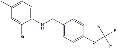 2-bromo-4-methyl-N-{[4-(trifluoromethoxy)phenyl]methyl}aniline 结构式