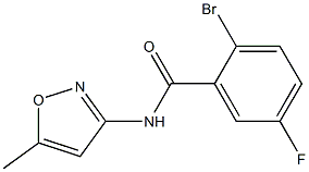 2-bromo-5-fluoro-N-(5-methylisoxazol-3-yl)benzamide,,结构式