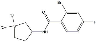 2-bromo-N-(1,1-dioxidotetrahydrothien-3-yl)-4-fluorobenzamide Structure