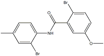 2-bromo-N-(2-bromo-4-methylphenyl)-5-methoxybenzamide Structure