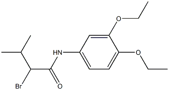 2-bromo-N-(3,4-diethoxyphenyl)-3-methylbutanamide,,结构式