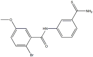 2-bromo-N-(3-carbamothioylphenyl)-5-methoxybenzamide Structure