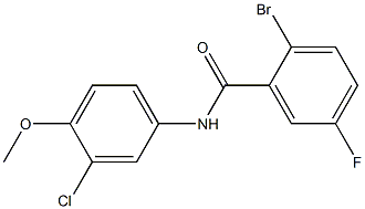 2-bromo-N-(3-chloro-4-methoxyphenyl)-5-fluorobenzamide Structure