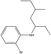 2-bromo-N-(5-methylheptan-3-yl)aniline,,结构式