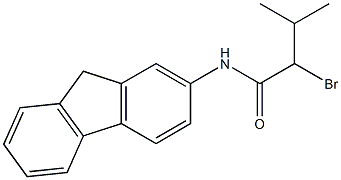 2-bromo-N-(9H-fluoren-2-yl)-3-methylbutanamide Struktur