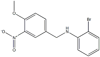 2-bromo-N-[(4-methoxy-3-nitrophenyl)methyl]aniline 化学構造式