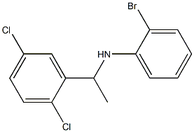 2-bromo-N-[1-(2,5-dichlorophenyl)ethyl]aniline,,结构式