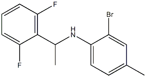 2-bromo-N-[1-(2,6-difluorophenyl)ethyl]-4-methylaniline 化学構造式