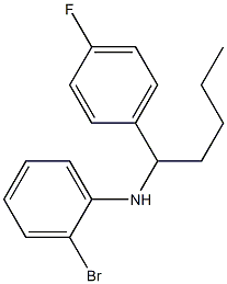 2-bromo-N-[1-(4-fluorophenyl)pentyl]aniline Struktur