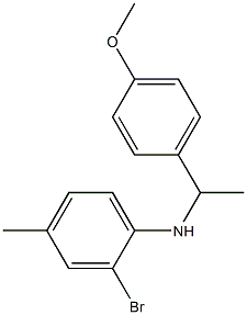 2-bromo-N-[1-(4-methoxyphenyl)ethyl]-4-methylaniline Struktur