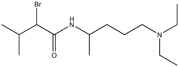 2-bromo-N-[5-(diethylamino)pentan-2-yl]-3-methylbutanamide,,结构式