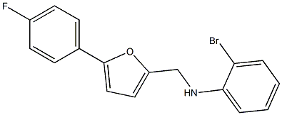 2-bromo-N-{[5-(4-fluorophenyl)furan-2-yl]methyl}aniline,,结构式