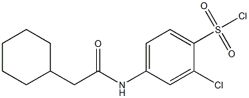 2-chloro-4-(2-cyclohexylacetamido)benzene-1-sulfonyl chloride Structure