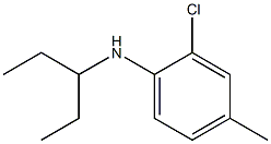 2-chloro-4-methyl-N-(pentan-3-yl)aniline Struktur