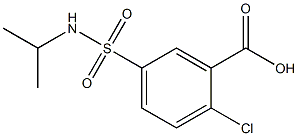 2-chloro-5-(propan-2-ylsulfamoyl)benzoic acid 化学構造式