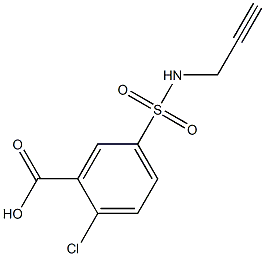 2-chloro-5-[(prop-2-ynylamino)sulfonyl]benzoic acid,,结构式