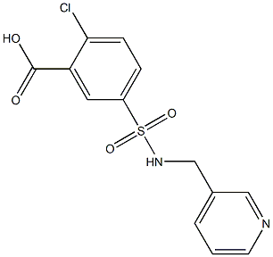 2-chloro-5-[(pyridin-3-ylmethyl)sulfamoyl]benzoic acid Structure