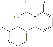 2-chloro-6-(2-methylmorpholin-4-yl)benzoic acid 化学構造式